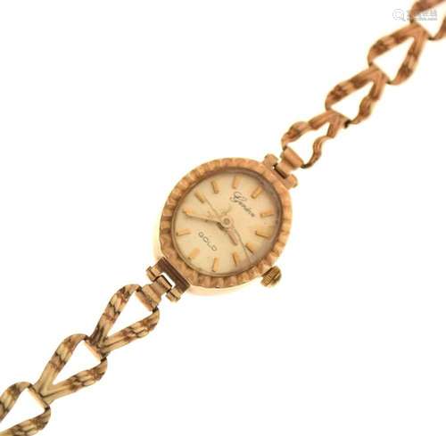 Ladys 9ct gold bracelet watch