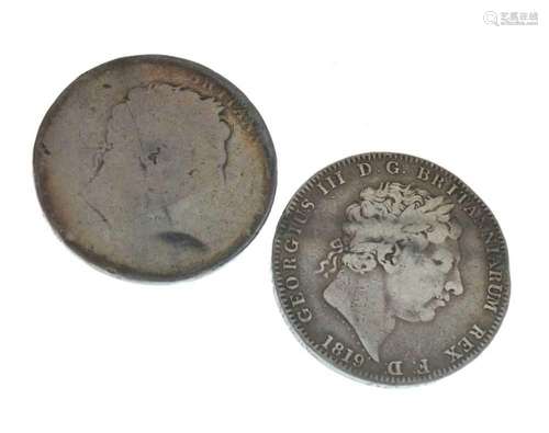 Coins - Two George III silver crowns