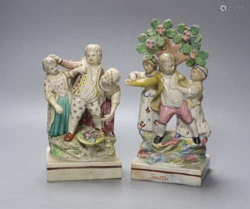 An early 19th century Ralph Wood Staffordshire group No Cont...