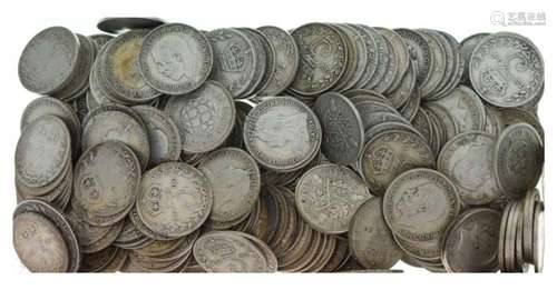 Quantity of mainly Edward VII and George V silver threepence...