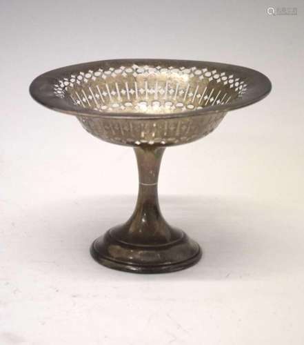 Edward VII silver pedestal dish