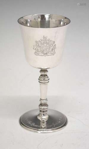 Elizabeth II silver goblet commemorative The Queens Silver J...