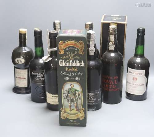 A group of assorterd wines and spirits comprising Quinta de ...