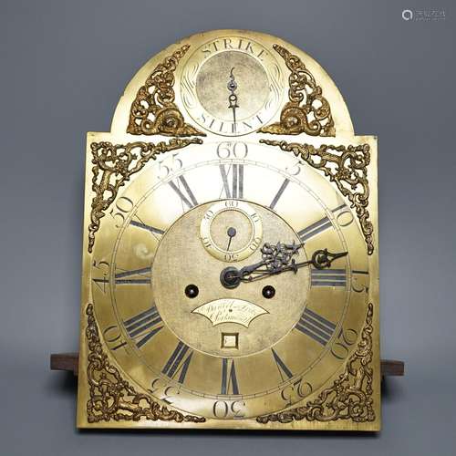 A George III 8-day arched brass dial and five pillar movemen...