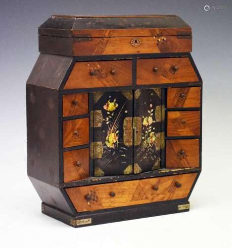 Chinese parquetry table cabinet