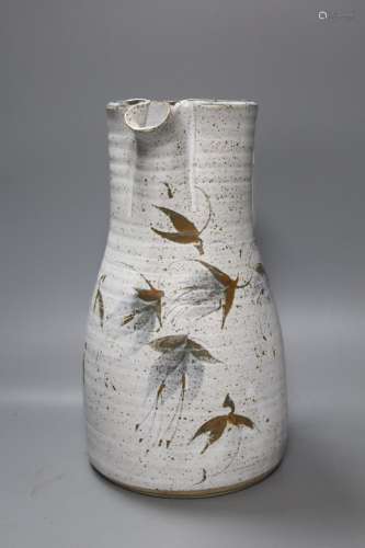 A Joe and Trudi Finch studio pottery jug 28cm