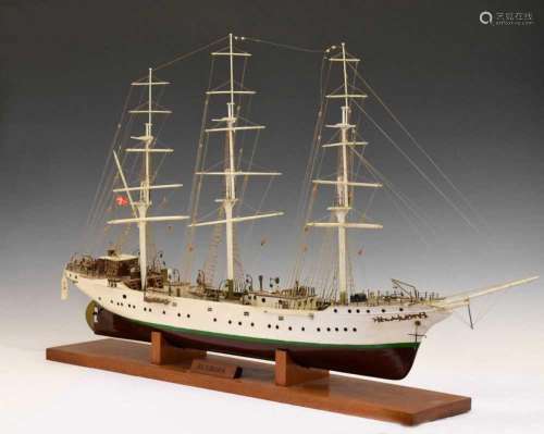 A 20th Century model full-rigged ship, Danmark