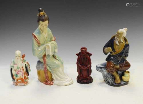 Four assorted Asian figures