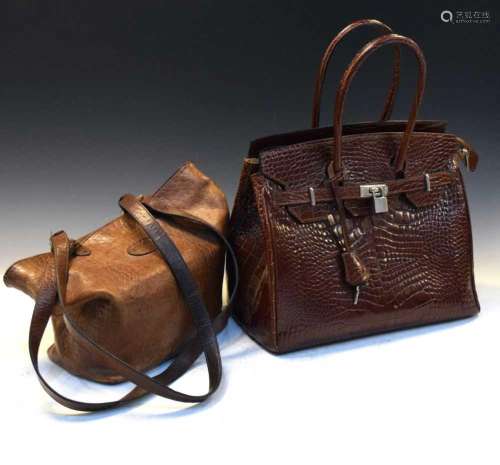 Italian Baronessa Franchetti crocodile handbag & vintage...