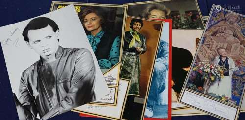 Assorted autographed photos to include Neil Diamond, Vera Ly...