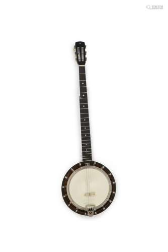 A Clifford Essex ebony mounted banjo,nut to bridge 26 inches...