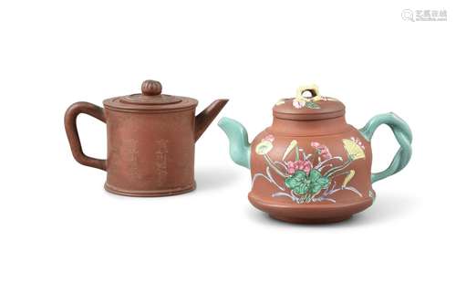 A GROUP OF TWO (2) YIXING TEAPOTS China The first one made o...