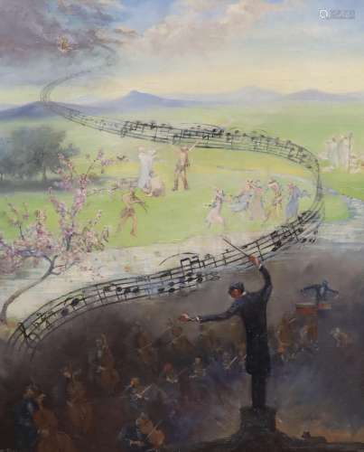 Phyllis M Pulling (1892-1949) Pastoral Symphonyoil on canvas...