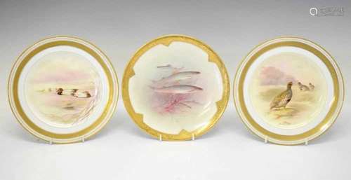 Three Royal Doulton cabinet plates, signed