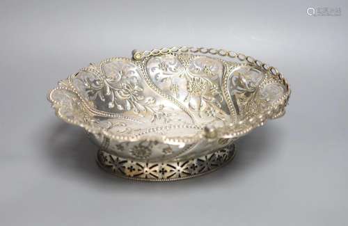 An early George III silver basket, with later? pierced and e...