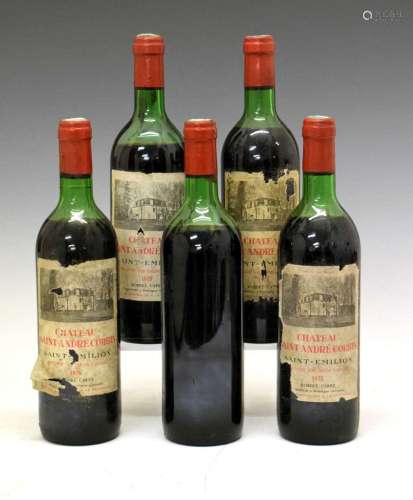 Five bottles Chateau Saint-Andre Corbin, Saint-Georges-Saint...