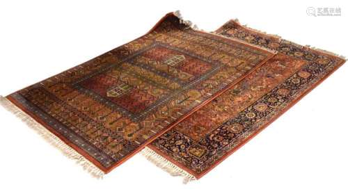 Two Turkoman machine-made rugs