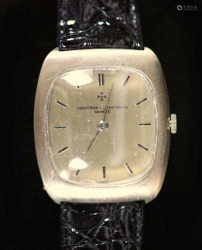 A ladys brushed 18ct white gold Vacheron & Constantin ma...