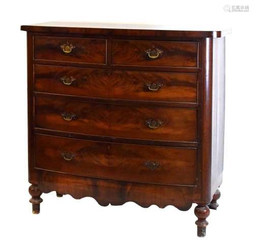 19th Century mahogany bowfront chest of drawers