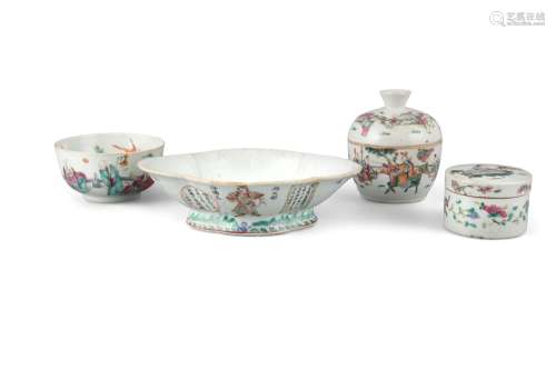 A GROUP OF FOUR (4) PÖRCELAINS China, Circa 1860s-1900s It i...