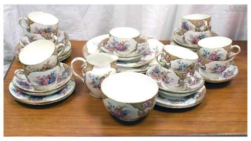 Crown Staffordshire floral tea set