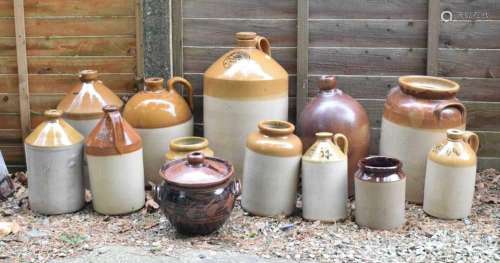 Quantity of stoneware, bottle, jars, etc.