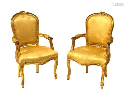 Pair of mid 20th Century French Empire-style armchairs