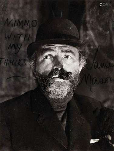 Signed portrait of James Mason. 1965 ca.: Photograph with de...