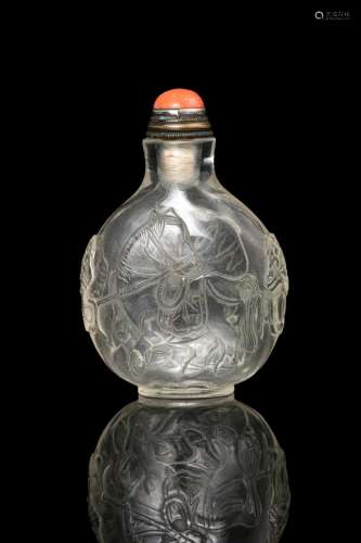 A ROCK CRYSTAL ‘HORSE’ SNUFFBOTTLE China, Possibly late Qing...