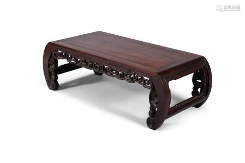 A WOODEN LOW TABLE, KANG China, Late Qing Dynasty Made up of...