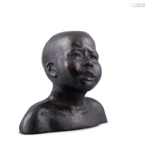 A BRONZE BUST OF A CHILD / BOY Vietnam, Attributed to Bien H...