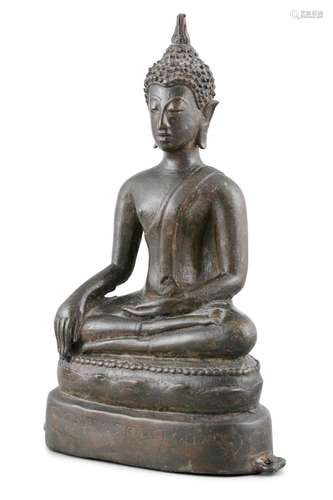 A BRONZE BUDDHA CALLING THE EARTH TO WITNESS Thailand, Ayutt...