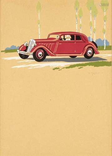 CITROEN, Meschini: Advertising watercolor