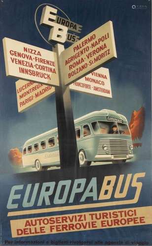 EUROPABUS: Automobile lines poster