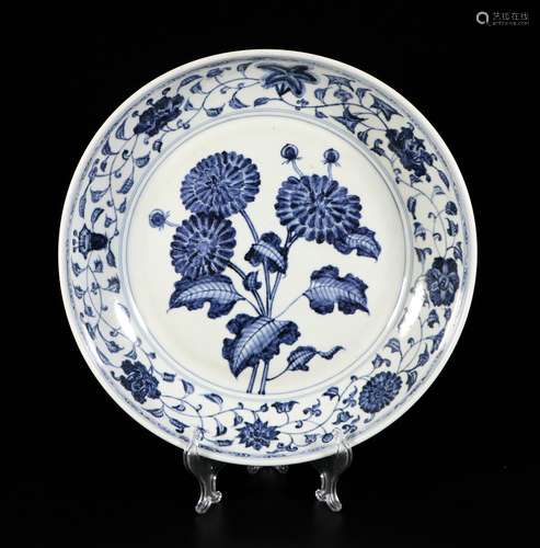 Blue And White Porcelain Dish, China