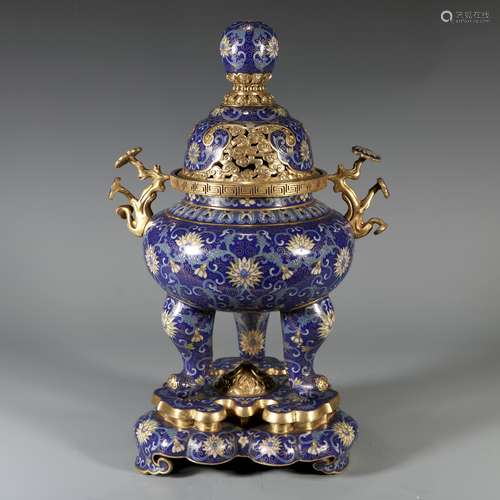 Cloisonne Incense Burner, China