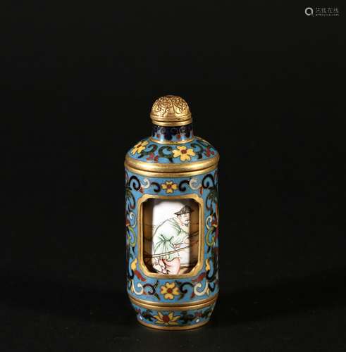 Enamel Color Painting Snuff Bottle, China