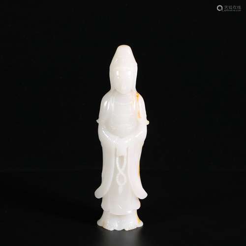 White Jade Guanyin Ornament , China