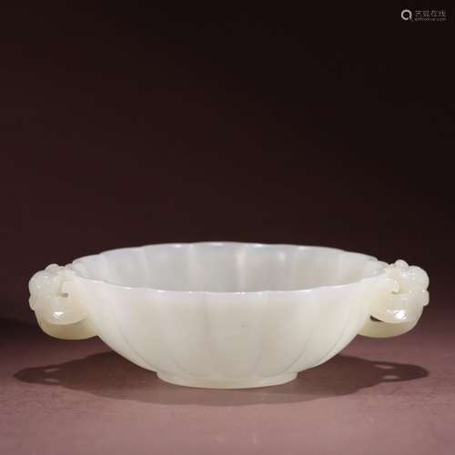 Hetian Jade Flower Bowl
, China