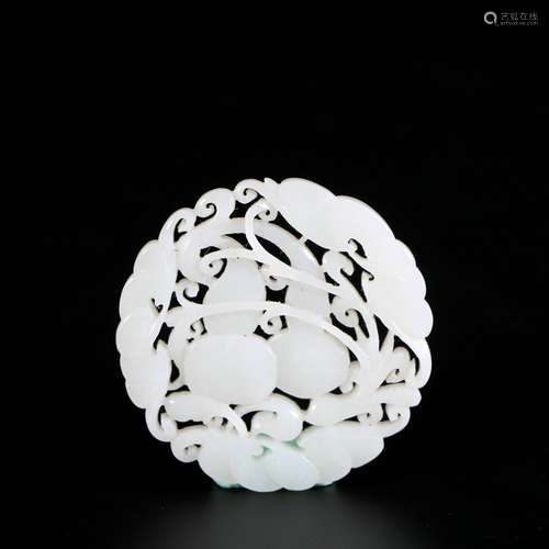 White Jade Openwork Pendant, China