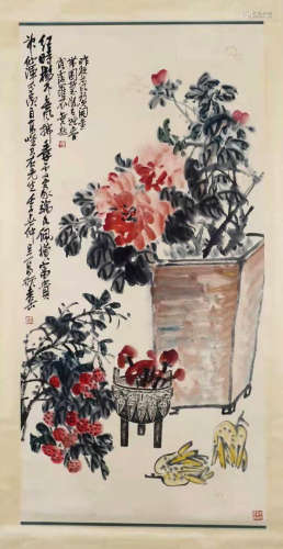 Ink Painting Of Peony - Wu Changshuo, China