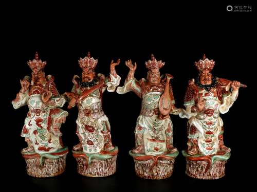 Group Of Tricolor Porcelain Ornaments, China