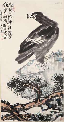 Ink Painting Of Eagle - Li Kuchan, China