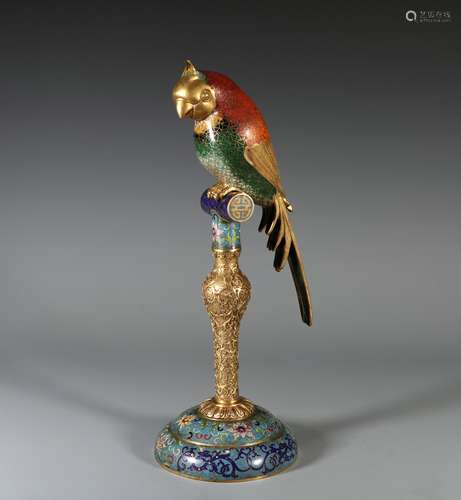 Cloisonne Parrot Ornament , China