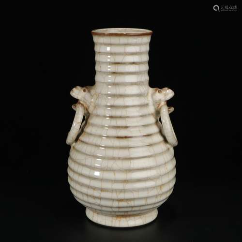 Ge Glaze Porcelain Beast Bottle, China