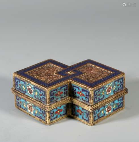 Cloisonne Ink Box, China