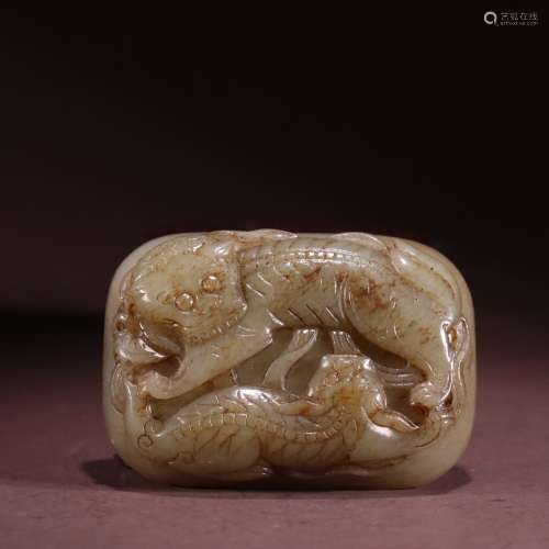 Hetian Jade Lion Hook
, China