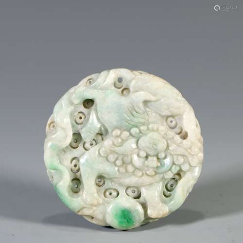 Hard Jade Lion Tablet, China