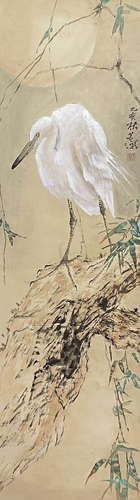 Chinese Flower and Bird Painting Paper Scroll