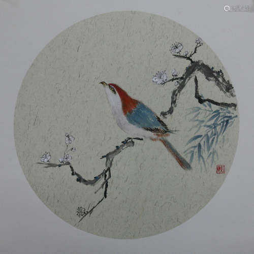 Chinese Bird Painting On Card Paper